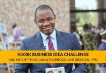 100k bussiness Idea Challenge: Hangout with Moses Oruaze by 4pm today