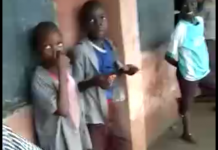 SHOCKING VIDEO: SCHOOL CHILDREN UNDER THE RAIN IN APC EDO STATE