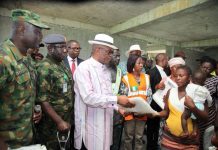 2018 FLOOD: BAYELSA DEP. GOVERNOR VISITS IDP CAMP, APPLAUDS NAF MEDICAL OUTREACH PROGRAM