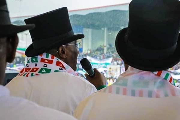 PDP Presidential Candidate Atiku Abubakar Speaking During the Party Rally In Yenagoa
