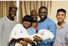 ACTRESS FUNKE AKINDELE SHOWS OFF HER TWIN BABY BOYS