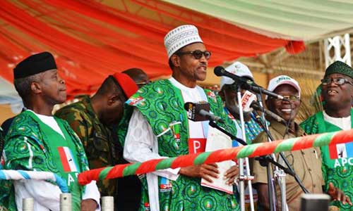 President Buhari at the APC Presidential Rally In Ekiti State