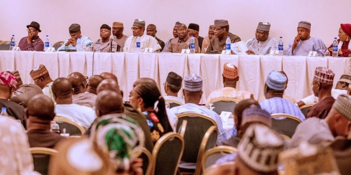 President Buhari, APC caucus meet in Abuja