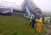 JUST IN: Air Peace Aircraft Crashed Landed in Lagos airport … loses tyre while landing