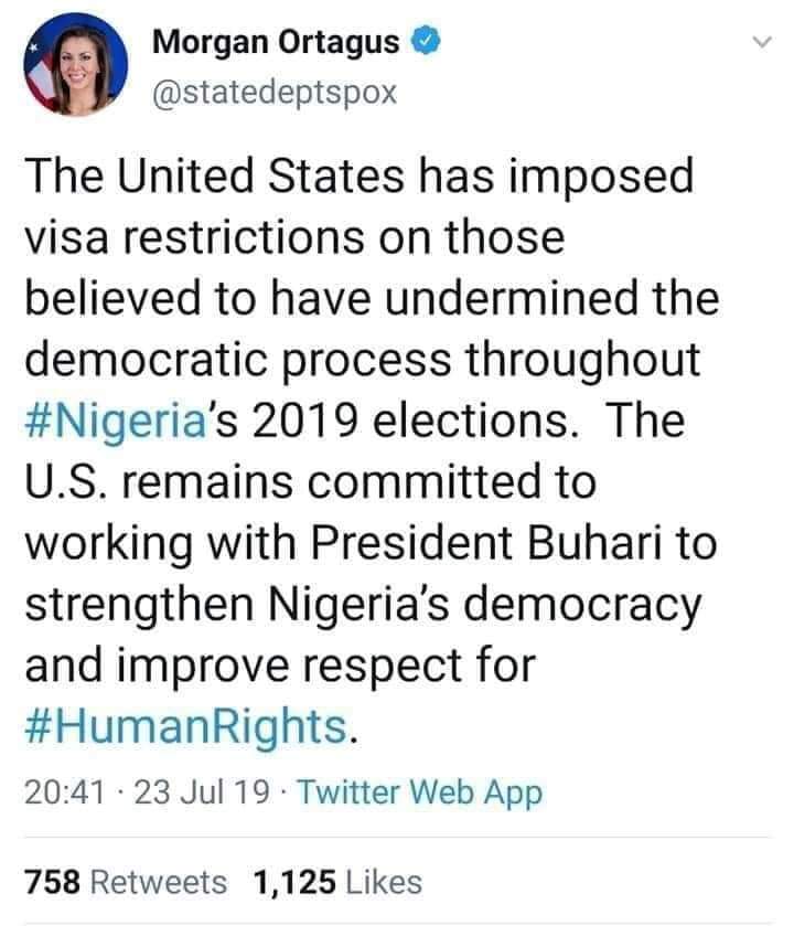 US visa ban on Nigerian politicians show 2019 poll was rigged — Atiku