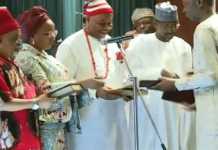 Breaking: (Ministerial swearing in): Ngige, Ikeazu, Ogah, Bello, Akpabio, take oaths