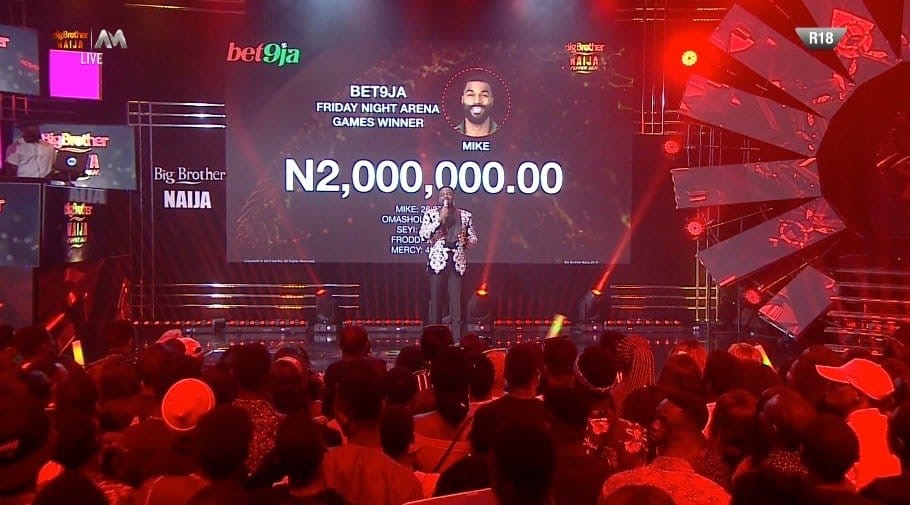 BBNaija: Mike emerges winner of Arena Games, smiles home with N2m