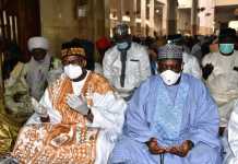 PHOTOS: Gov. Bala Mohammed ignores social distancing hours after recovering from COVID-19 …Attends Juma’at service at a mosque