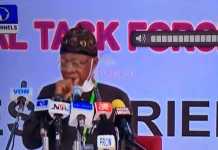 VIDEO: Lai Muhammed caught on National Television coughing and Sneezing Seriously during COVID-19 briefing