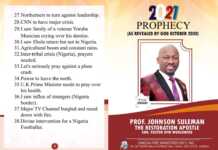 ‘Nigeria won’t break, power leaving North’ – Apostle Suleman’s shocking prophecies for 2021