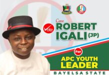Bayelsa APC Congress: Comrade Robert Igali declares for Party Youth Leader