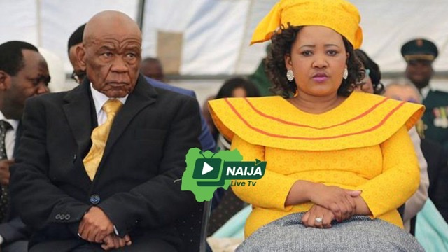 Newly appointed Lesotho prime Minister Thomas Thabane (L), leader of the All Basotho Convention (ABC) political party, his wife 'Ma Isaiah Ramoholi