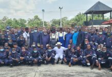 PAP’s novel training programme begins with 400 delegates Interim Administrator of PAP, Col. Dikio (rtd), MD of Bradama, Bibopere Ajube, other officials and some of the delegates.