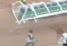 VIDEO: Ghana vs Nigeria match turn bloody as angry fans beat up players