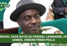 Tribunal Sacks Bayelsa Federal Lawmaker, Hon. Agbedi, Orders Fresh Polls