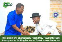 Diri plotting to shamelessly reach Mrs. Tinubu through Adeboye after locking her out of Creek Haven Gates last year – group accused Bayelsa Governor , Chief of Staff