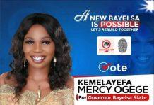 Bayelsa governorship: why I got 14 votes – Kemelayefa Mercy Ogege, APP candidate