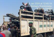 PHOTOS: Lagos Taskforce Impounds 344 Motorcycles, Vows To End Okada Operations