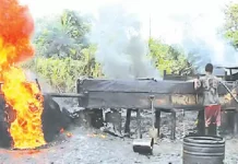 Army Destroys Illegal Refineries In Rivers, Abia