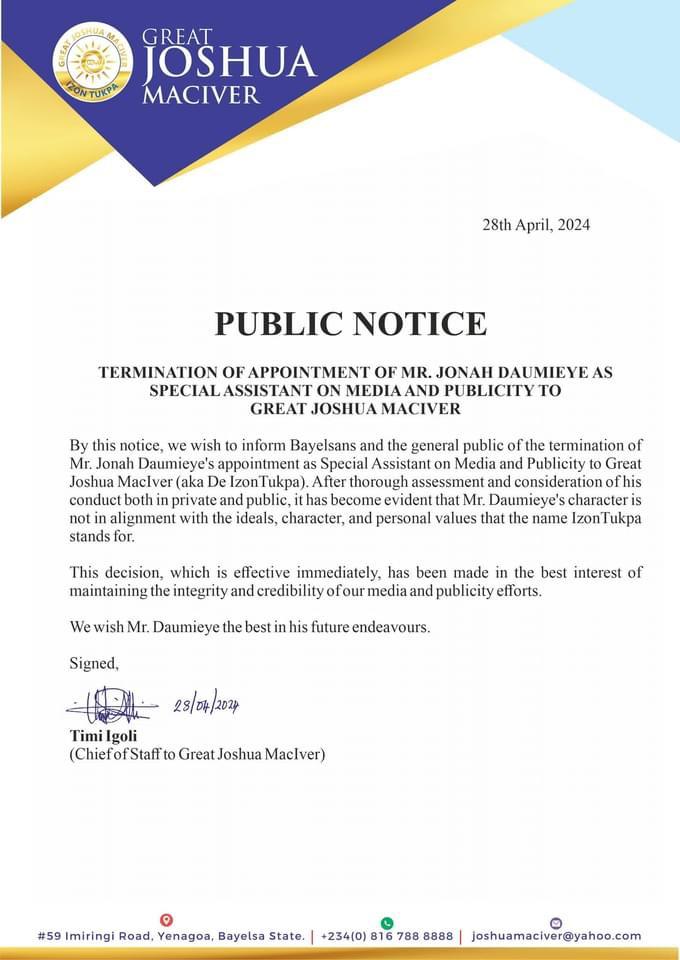 See Letter
