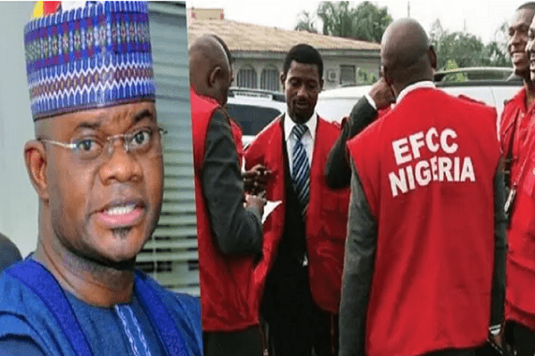 Combine Photos of Ex-Kogi Governor Yahaya Bello and the EFCC