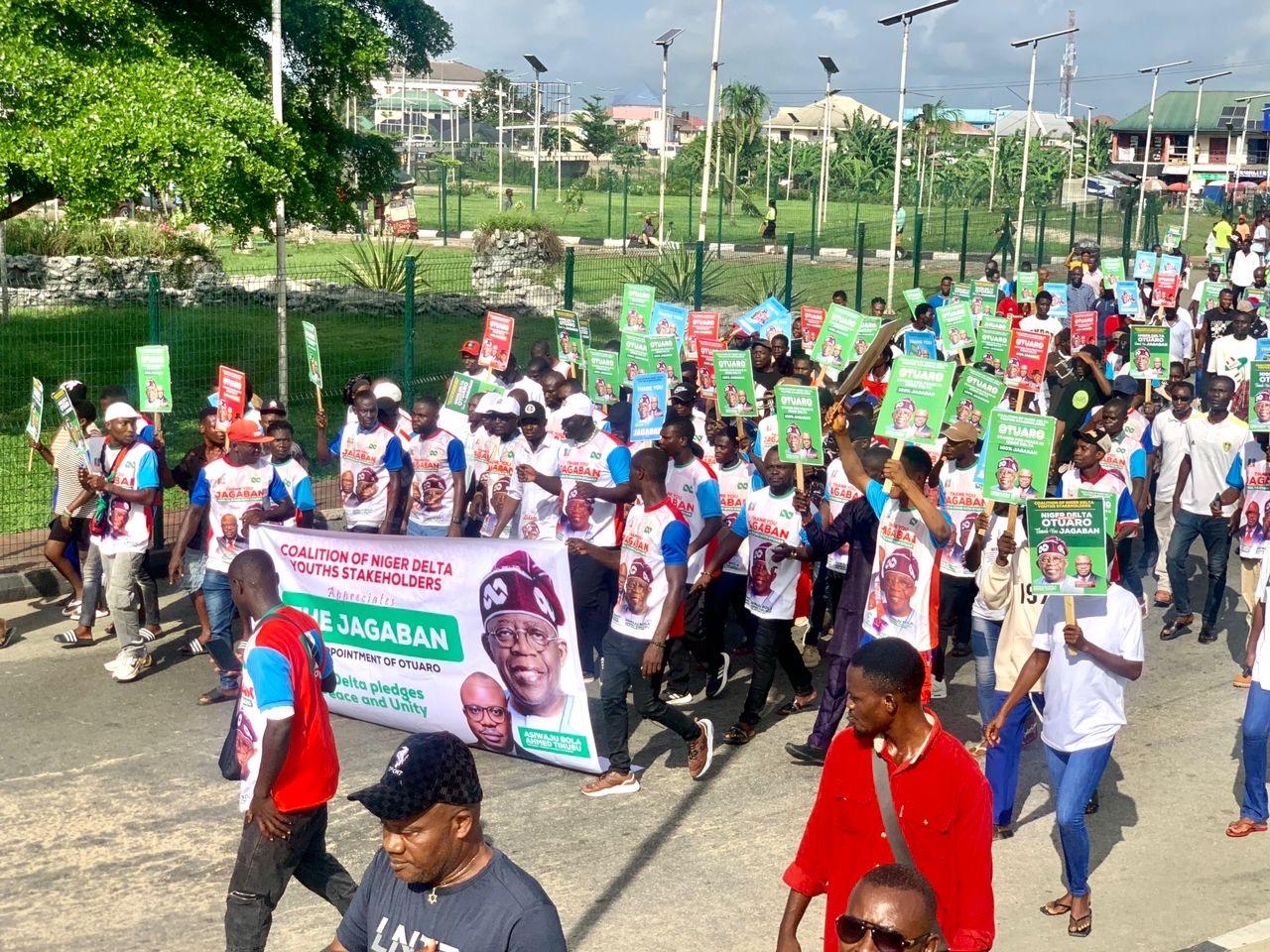 Solidarity rally by the Coalition of Niger Youths stakeholders in Honor of Dennis Otuaro
