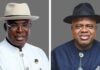 COMBO: Timipre Sylva (L) and Douye Diri (R) Douye of the Peoples Democratic Party (PDP) defeated Sylva who vied on the umbrella of the All Progressives Congress (APC) in the Bayelsa governorship election.
