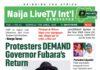 Top Latest updates from Naija LiveTV INT’L weekly newspaper… Maiden April Edition