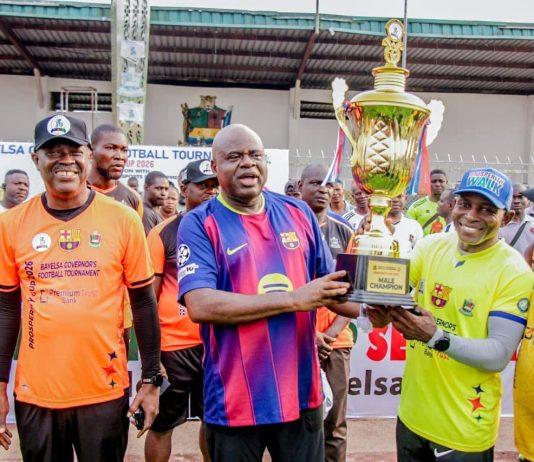 Governor Diri Leads Prosperity Walk, Launches Season Eight of Annual Football Cup